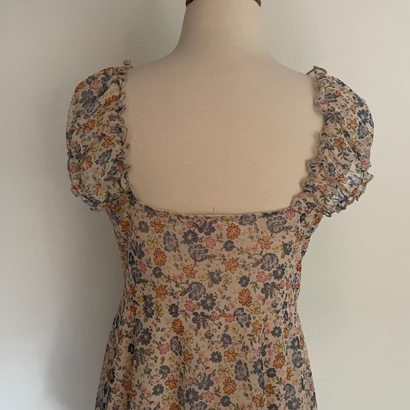 Altered State Floral Mesh Lined Cap Sleeve 90s Grunge Goth Punk Babydoll Dress M - Picture 8 of 11
